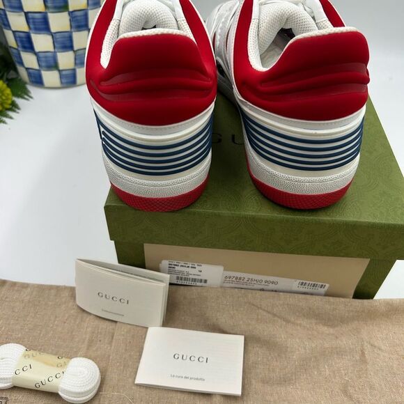 Men’s Gucci demetra leather basket sneakers size 13 made in Italy - Picture 8 of 9